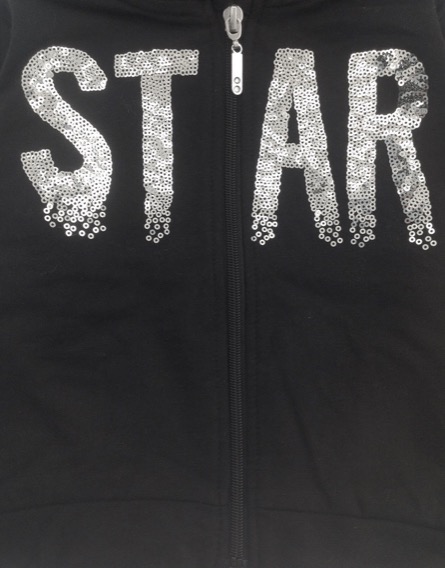 IDEXE flitteres fekete kapucnis pulóver