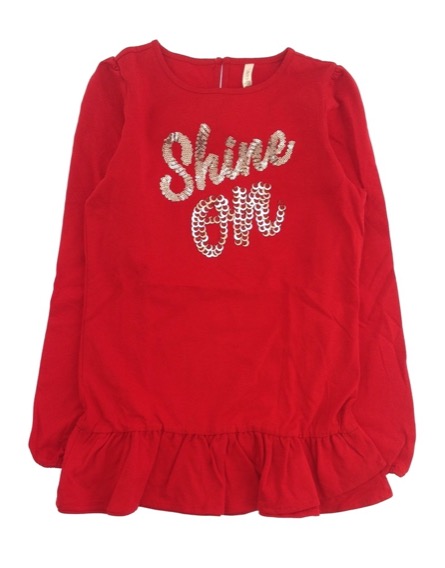 IDEXE flitteres piros felső