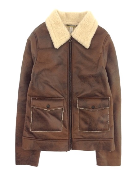 IDEXE barna mű velúrbőr kabát