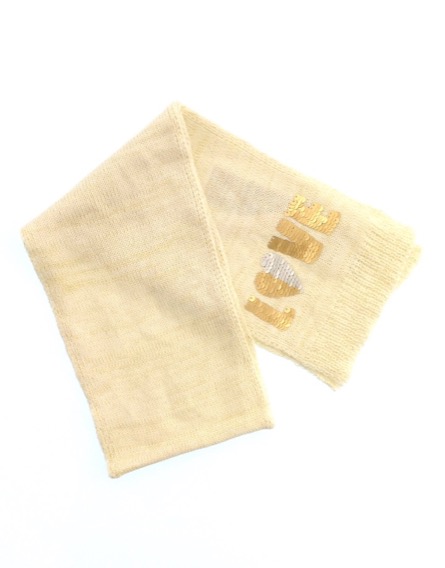 IDEXE kislány simítható flitteres bézs sál