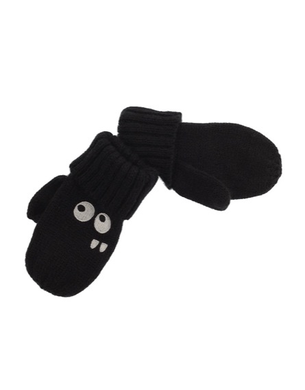 IDEXE szörnyecskemintás fekete kesztyű