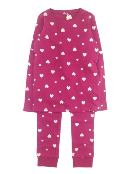 IDEXE lány szivecskemintás lila szett