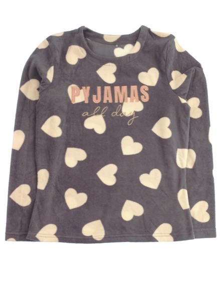 George szívecske mintás szürke pizsamafelső