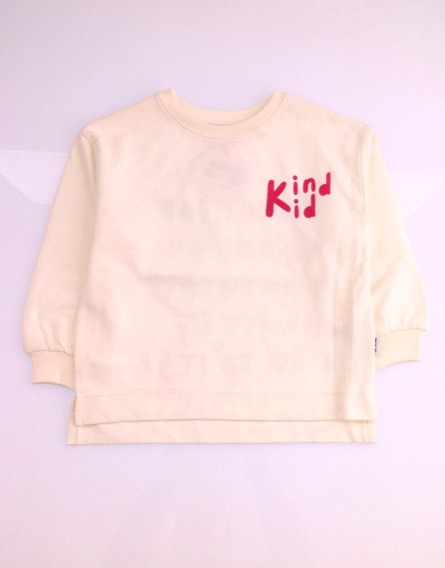 George feliratos törtfehér pulóver