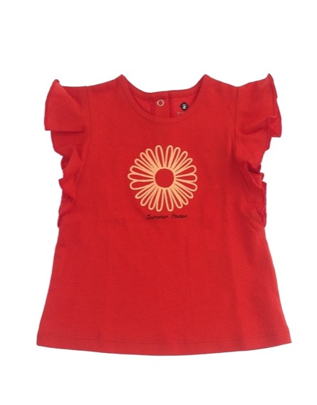 Z Generation virágmintás piros póló