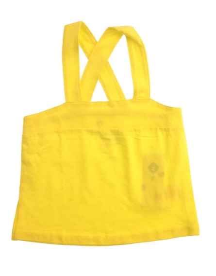 Z Generation citromsárga keresztpántos top