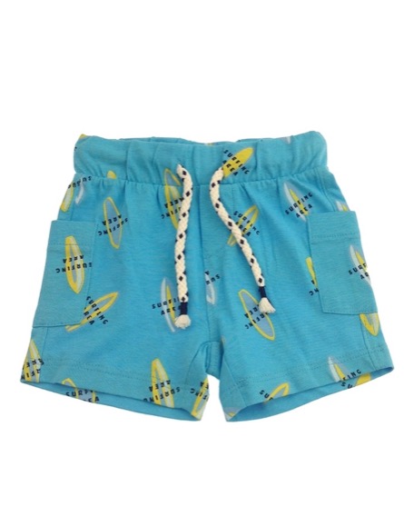 Z Generation szörfdeszka-mintás kék rövidnadrág