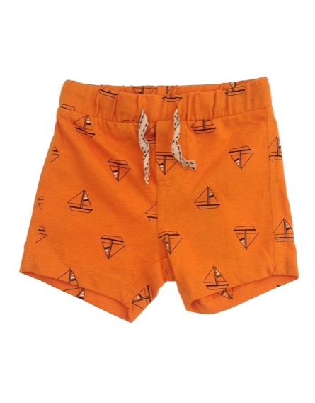 Z Generation vitorláshajó-mintás narancssárga rövidnadrág