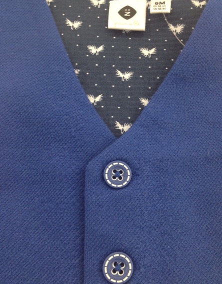 Z Generation mintás kék színű mellény