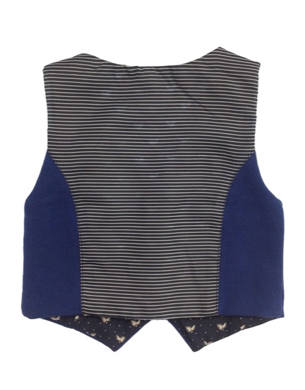 Z Generation mintás kék színű mellény