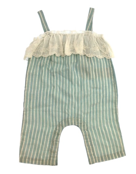 Z Generation csíkos türkizkék babaruha