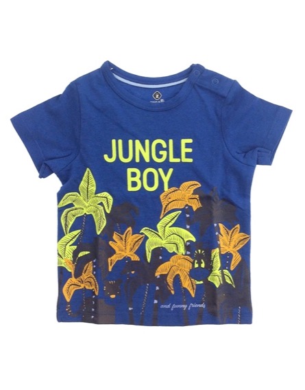 Z Generation dzsungelmintás sötétkék póló