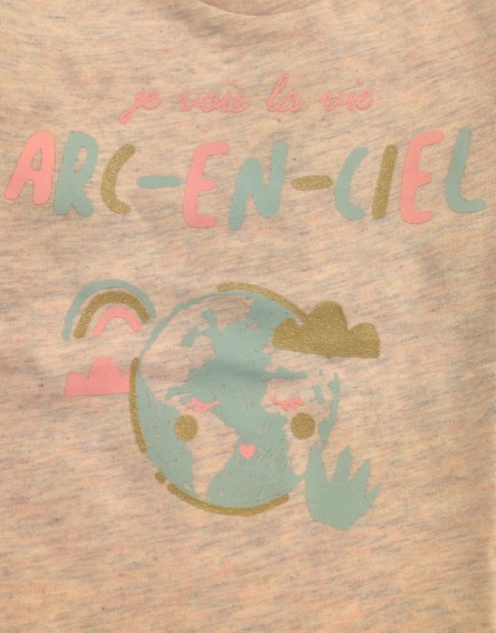 Z Generation mintás drapp színű felső