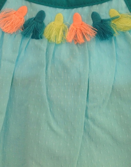 Z Generation mintás türkizkék nyári ruha