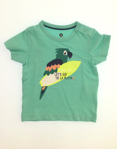 Z Generation papagájmintás türkizzöld póló