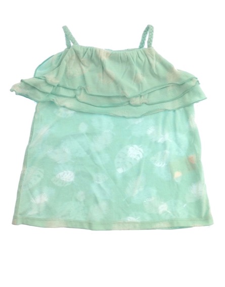 Z Generation levélmintás türkizkék top