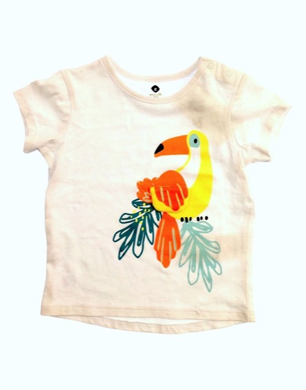 Z Generation tukánmintás fehér póló