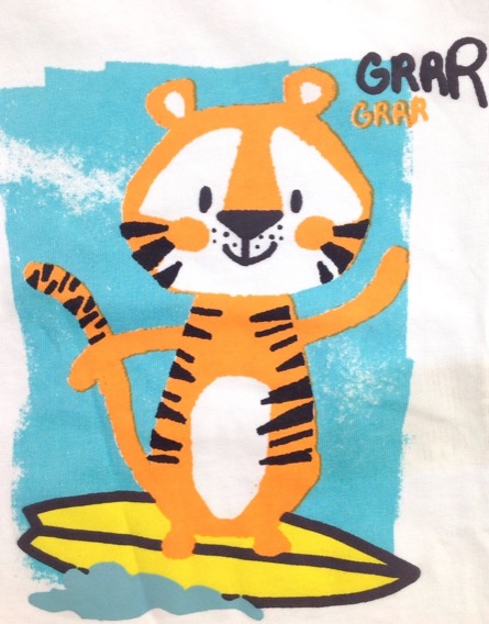 Z Generation tigrismintás fehér póló