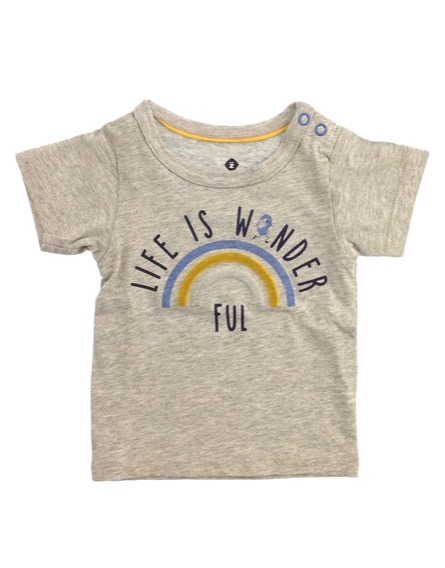 Z Generation szivárványmintás szürke póló