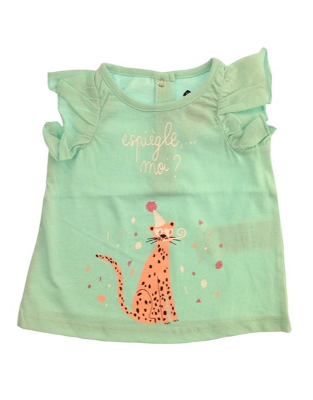 Z Generation párducmintás türkizzöld póló