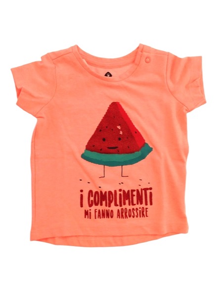 Z Generation dinnyemintás neon narancssárga póló