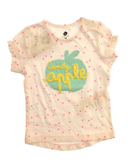 Z Generation almamintás pöttyös fehér póló