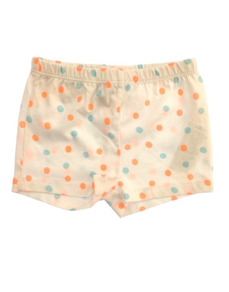 Z Generation pöttyös fehér pamut rövidnadrág