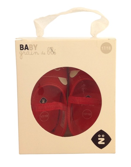 Z Generation cicamintás piros babacipő