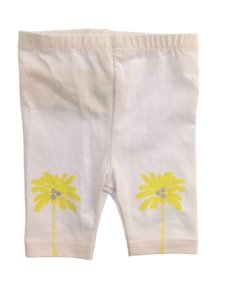 Z Generation pálmafamintás fehér leggings