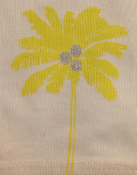 Z Generation pálmafamintás fehér leggings