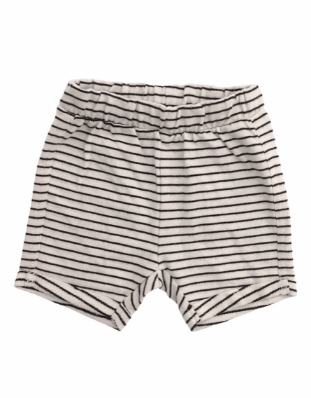 Z Generation fekete-fehér csíkos pamut rövidnadrág