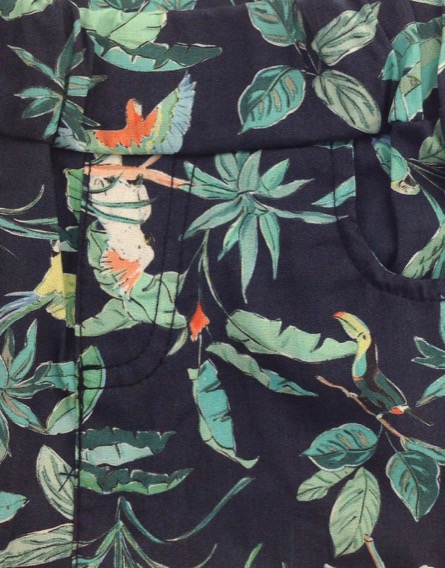 Z Generation dzsungelmintás pamut rövidnadrág