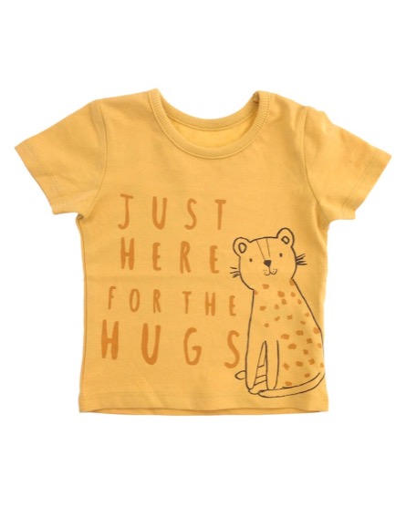 George tigrismintás mustársárga babapóló