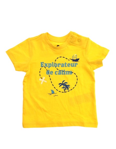 Z Generation hajómintás sárga póló