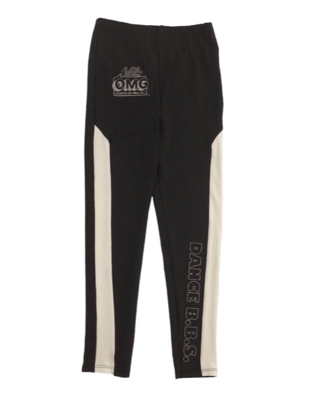 George L.O.L. Suprise feliratos fekete nadrág