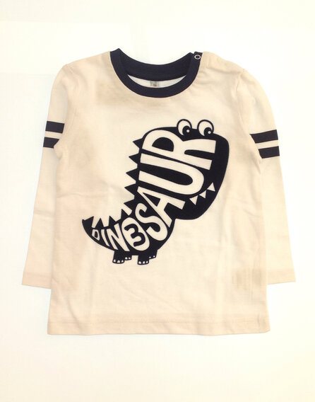 IDEXE kisfiú dinómintás fehér felső