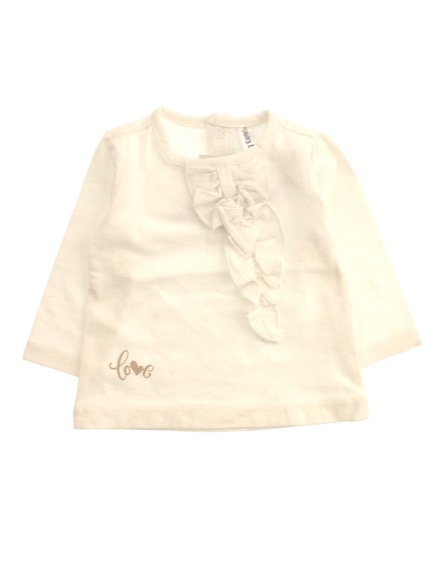 IDEXE feliratos törtfehér hosszú ujjú felső