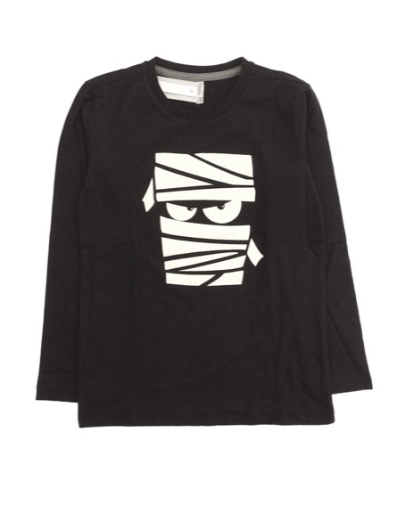 IDEXE fiú múmiamintás fekete felső