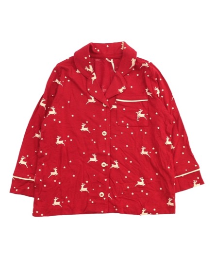 George rénszarvasmintás piros pizsamafelső