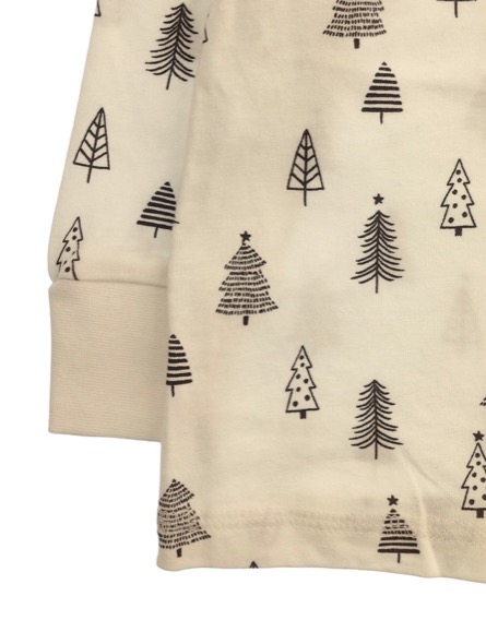 George fenyőfamintás fehér pizsamaszett