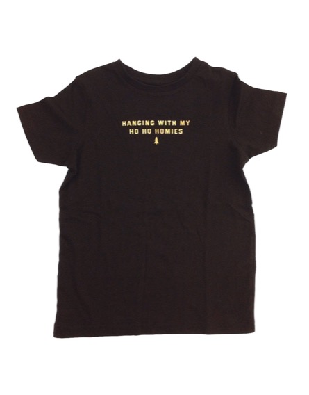 George karácsonyi feliratos fekete póló