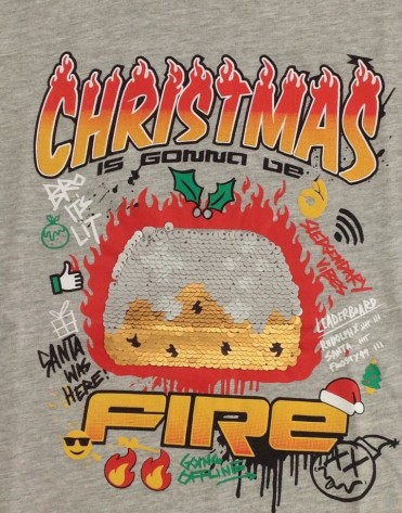 George karácsonyi mintás szürke póló