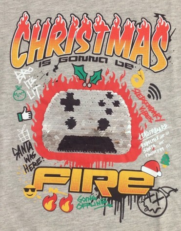 George karácsonyi mintás szürke póló