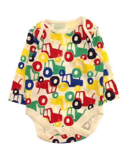 Mothercare színes traktor mintás body