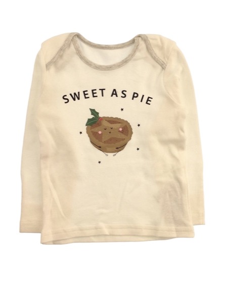 George karácsonyi sütimintás fehér felső