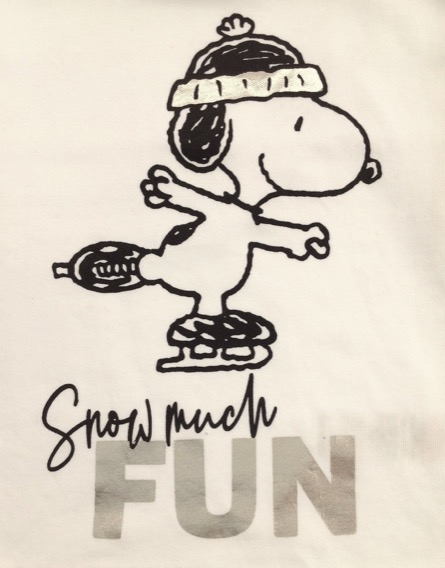 George Snoopy mintás fehér felső