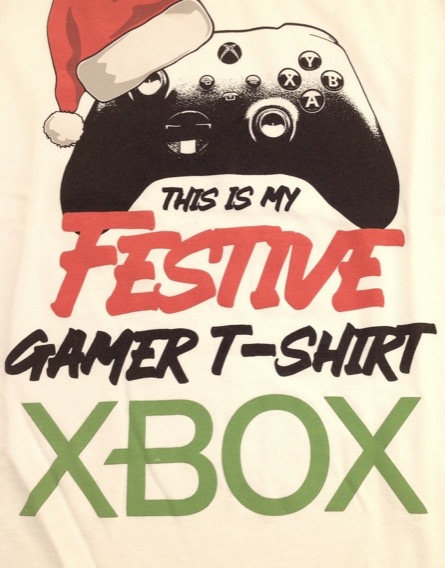 George karácsonyi mintás fehér póló