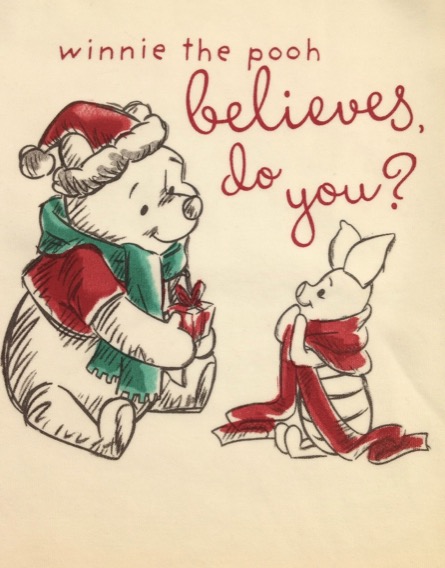 George Micimackó mintás fehér felső