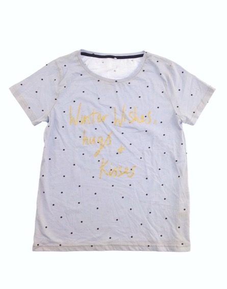 George téli feliratos világoskék póló