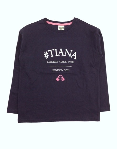 George Tiana hercegnő feliratos kék felső